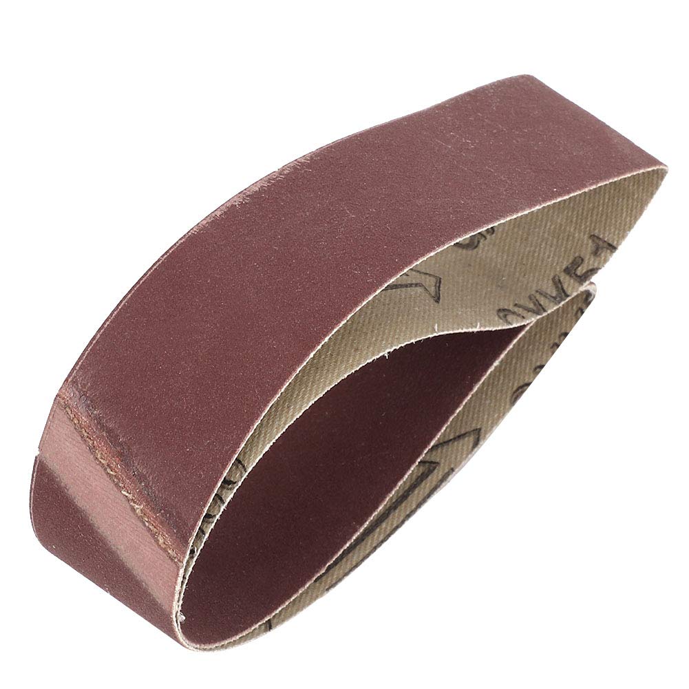 10pcs Sanding Belt, 10pcs Alumina Abrasive Band Grinding 1.2x2.1in 30x533mm Polishing Sanders Sandpaper Straps 533 30 for and Deburring 400 Grit (400# level connection)
