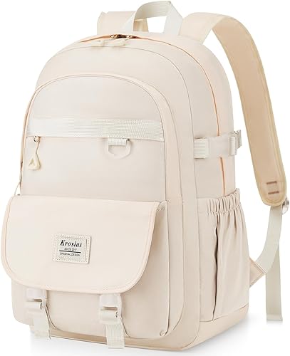 KROSIAS School Backpack for Teen Girls, 15.6 Inch Laptop Backpack Women Kids Boo