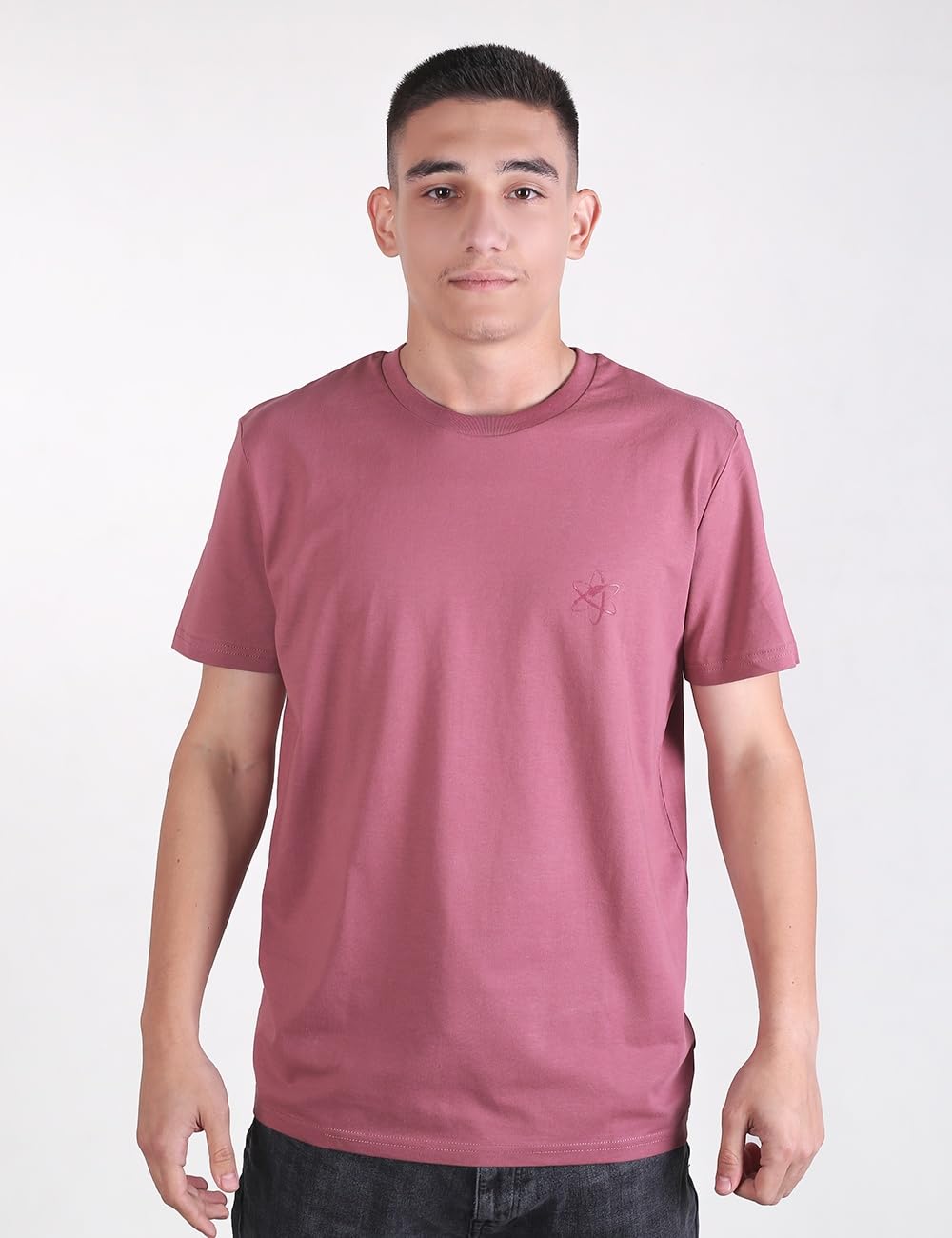 Organic Cotton T-Shirt Icon Print, Hibiscus Rose, M