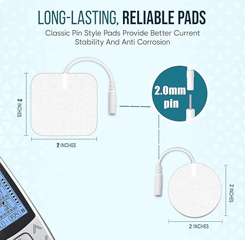 Miniatura 2 de SM Electrodos TENS - Almohadillas de repuesto para unidades TENS, combinación de 20 unidades de electrodos de varios tamaños, parches de electrodos