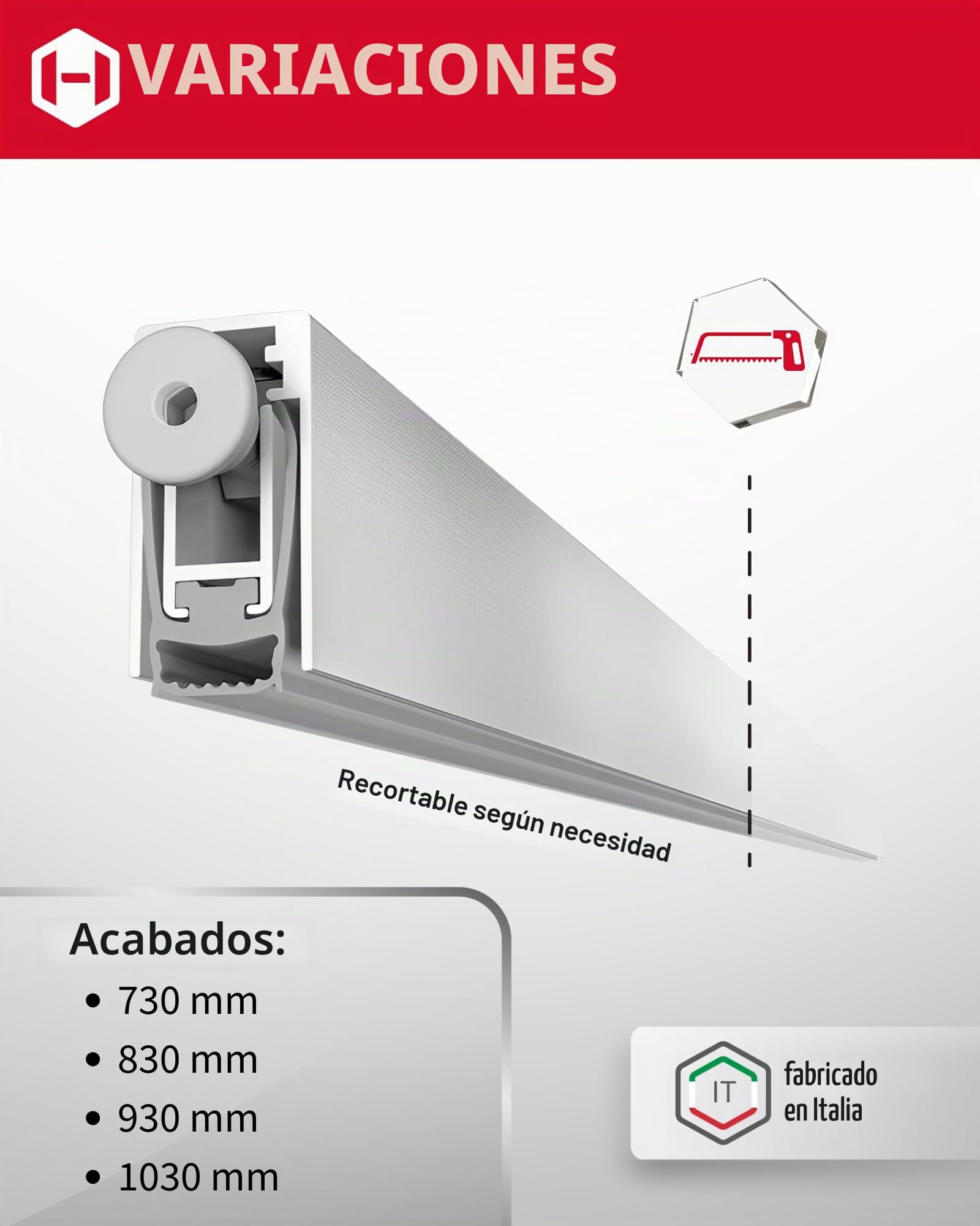 Gedotec Junta de suelo retráctil, 15 x 30 mm, Drop MAXI, longitud 1030 mm, se puede acortar | Junta para suelo de puerta | Protección contra incendios, cortavientos, resistente al frío