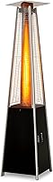BTExpert 48,000 BTU Pyramid Patio Heater - Propane Outdoor Heater with Quartz Glass Tube, Stainless Steel Burner, Triple Safety for Home & Commercial Black
