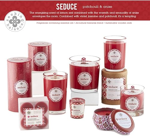 Miniatura 2 de Root Candles Seeking Balance Spa Candle - Velas de aromaterapia, votivas, seduce pachulí y anís, 18 unidades