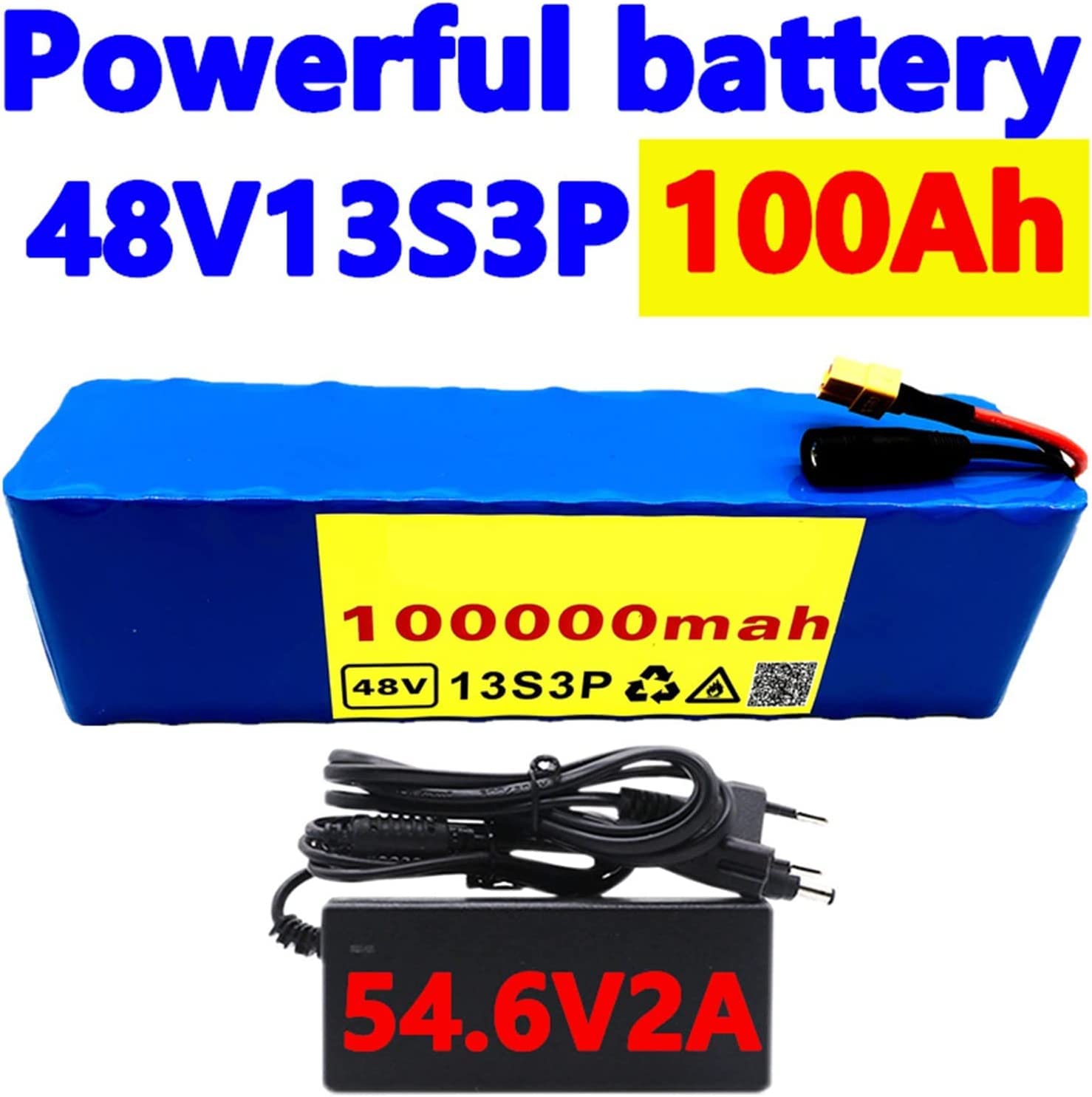 Amazon.co.jp: 1000W ハイパワーバッテリー 48V 100Ah E-バイク 