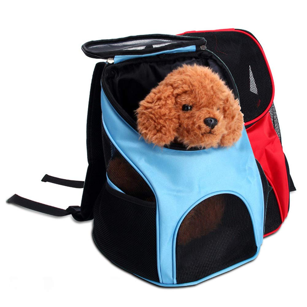 Trasportino per Gatti,Traspirante Trasportino per Esci in Viaggio Zaino da Viaggio per Cani da Esterno per Cuccioli di Animali da Compagnia Traspirante con Petto in Rete Traspirante - Rosso S