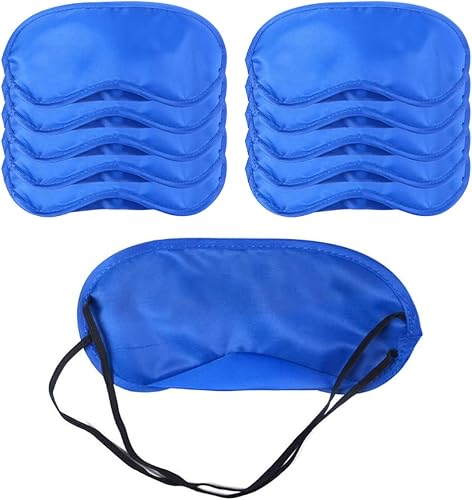 Miniatura 1 de AKOAK 10 máscaras de ojos para dormir y viajar, máscara ligera para protección ocular de sombreado, con almohadilla para la nariz y correa