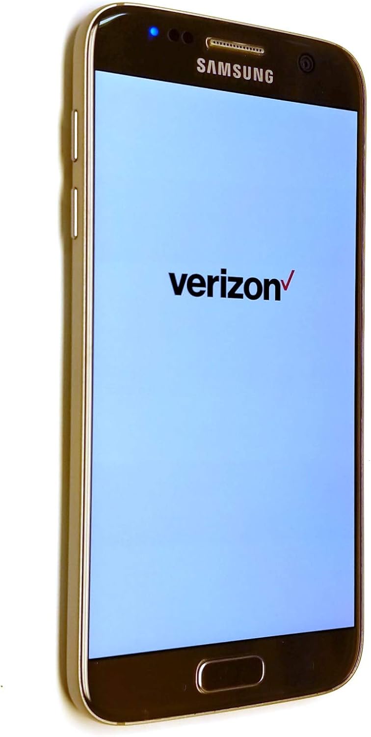 Samsung Galaxy S7 displaying Verizon logo on screen