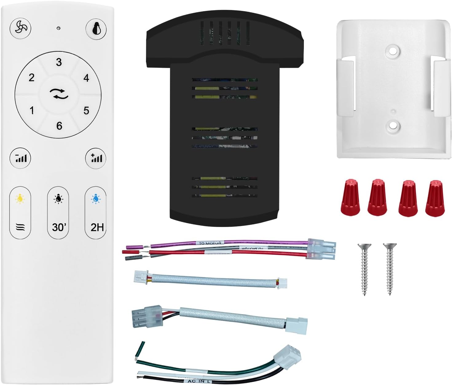 Universal Ceiling Fan Remote Control Kit 3-in-1 Ceiling Fan Light with Timer and Speed Control Wireless Remote Control and Receiver Kit for Ceiling Fan Lights