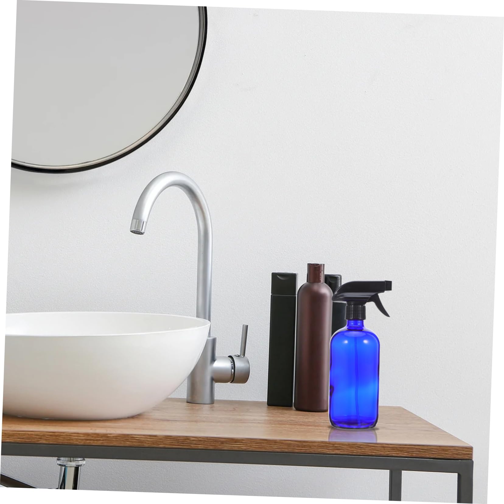 MAGICLULU Spray Bottle in Vetro 500ml Blu, Set Riutilizzabile | 2 Pezzi, Pompe a Pressione e Tappi Inclusi, Formato Leggero e Portatile per Viaggio