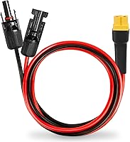 Vista 9 de Cable de extensión solar a XT60 10AWG 3FT conector solar a XT60 Cable adaptador para panel solar a estación de energía portátil Generador solar