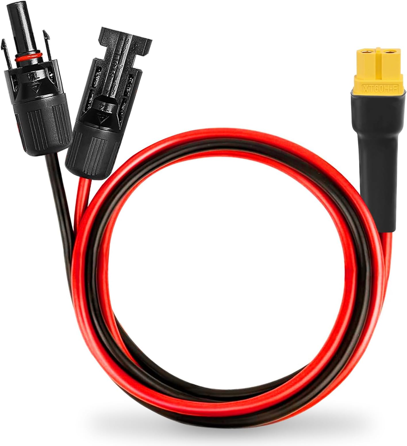 MOOKEERF Solar to XT60 Extension Cable 10AWG 5FT Solar Connector to XT60 Adapter Cable for Solar Panel to Portable Power Station Solar Generator Battery Pack
