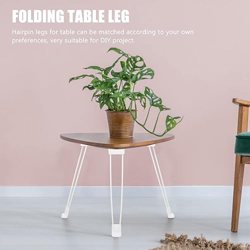 Miniatura 5 de BESPORTBLE Te 4 piezas de horquilla plegable patas de mesa patas de muebles horquilla mesa de café patas de escritorio patas plegables de metal para