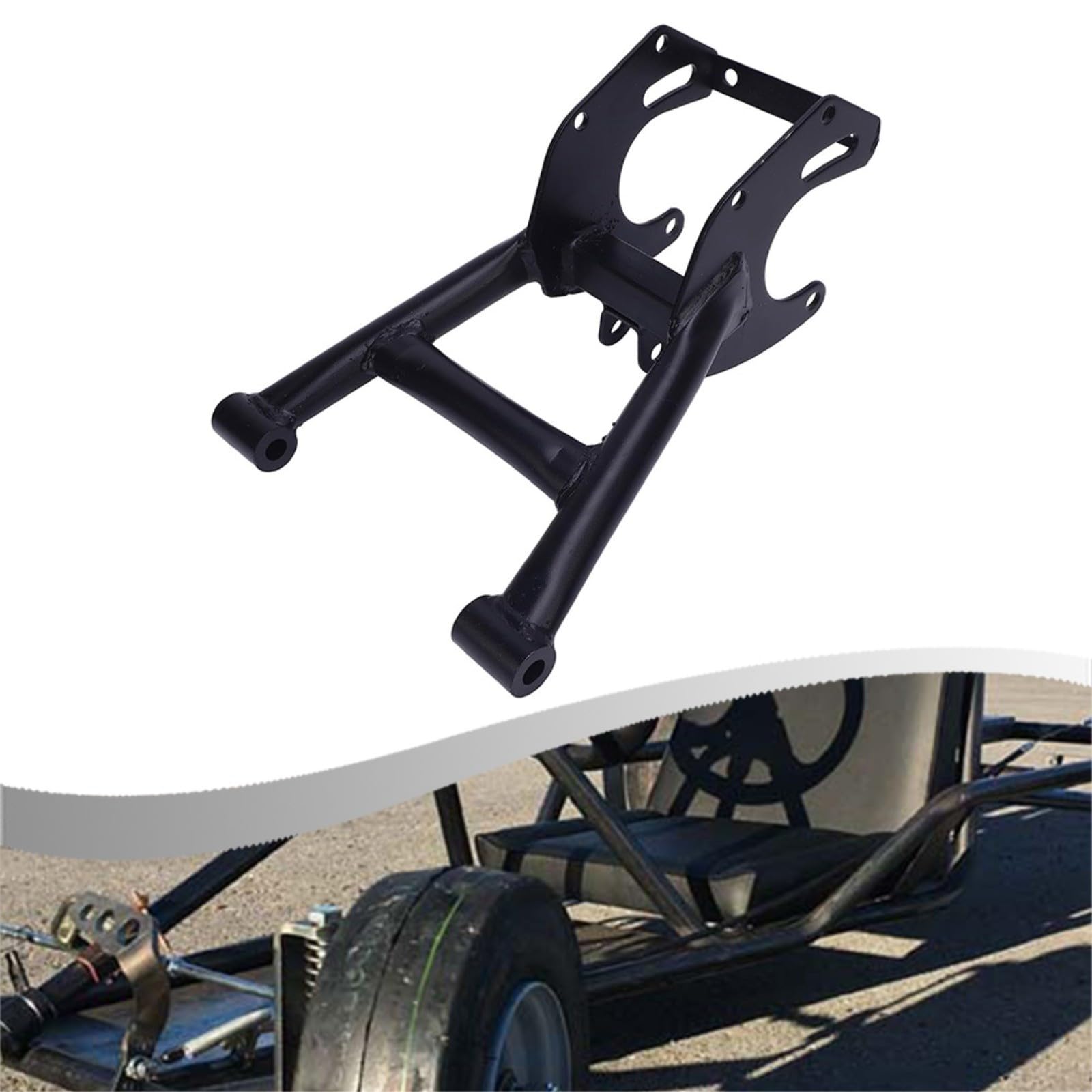 Bras oscillant arrière en alliage d'acier noir haute dureté pour VTT 50-125cc pour quad Go Kart avec pneus de 15,2 cm et 17,8 cm Pièce de rechange