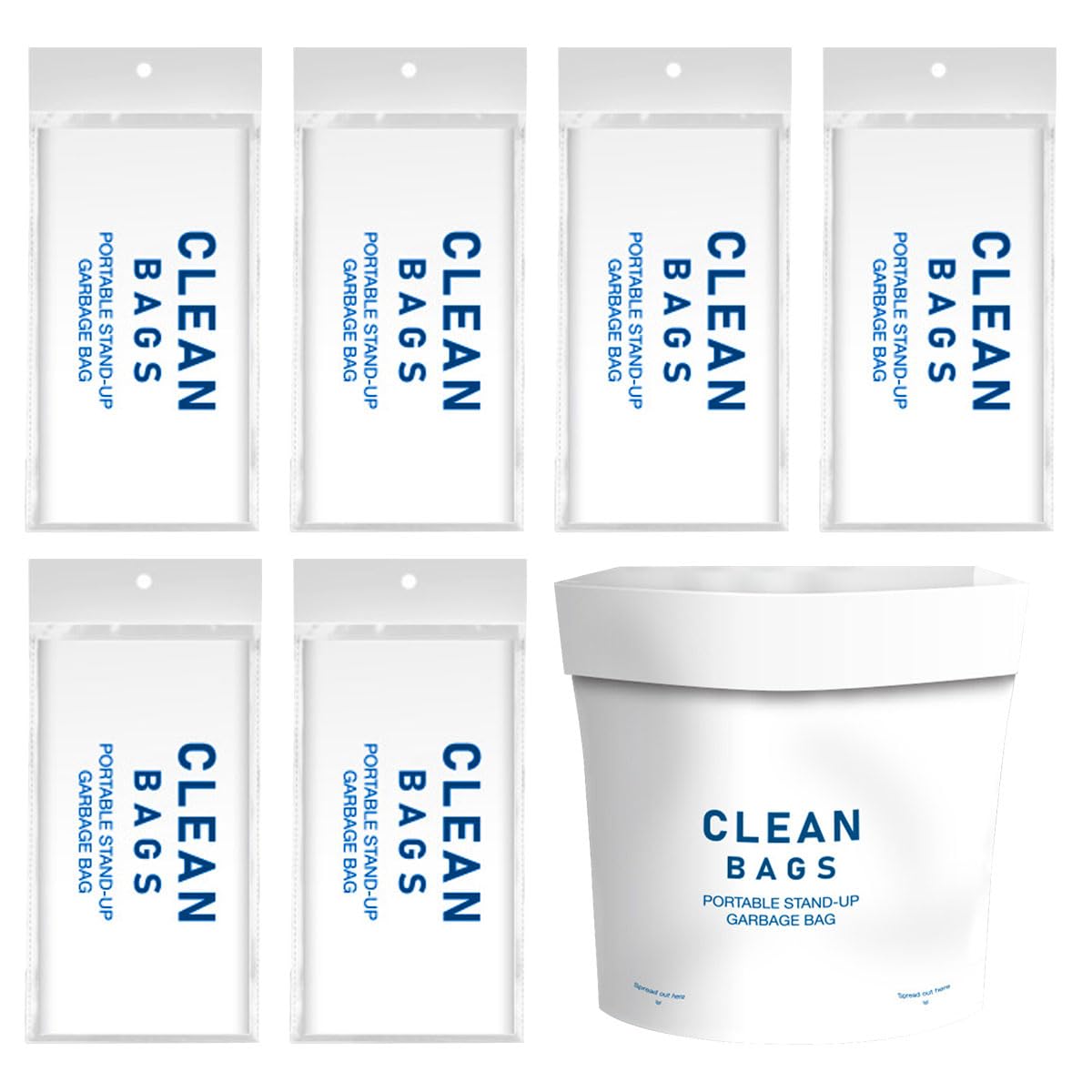 YoRise 60PCS Disposable Car Trash Can Bags, Leakproof Self-Adhesive Hanging Car Garbage Bag, Waterproof Portable Mini Trash Bags for Cars, Bedrooms, Offices, Kitchens, Camping (White)