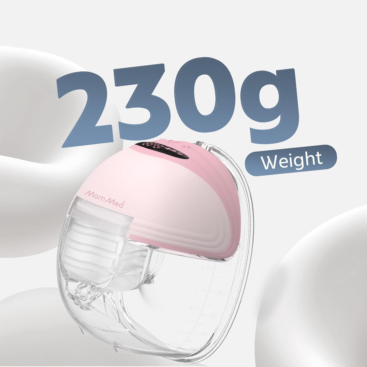 MOMMED Milchpumpen, Milchpumpe Elektrisch Tragbar mit 3 Modi und 12 Leistung, Auslaufsichere und Geräuscharme 24 mm Milchpumpe Elektrisch Doppel, inklusive 17/19/21 mm Flanscheinsätze