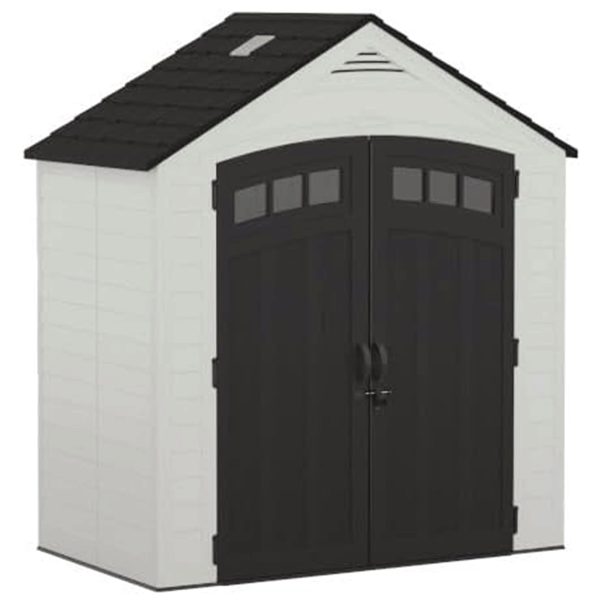 Photo 1 of Suncast 7' x 4' Vista Vertical Storage Shed, with Floor, Double Doors