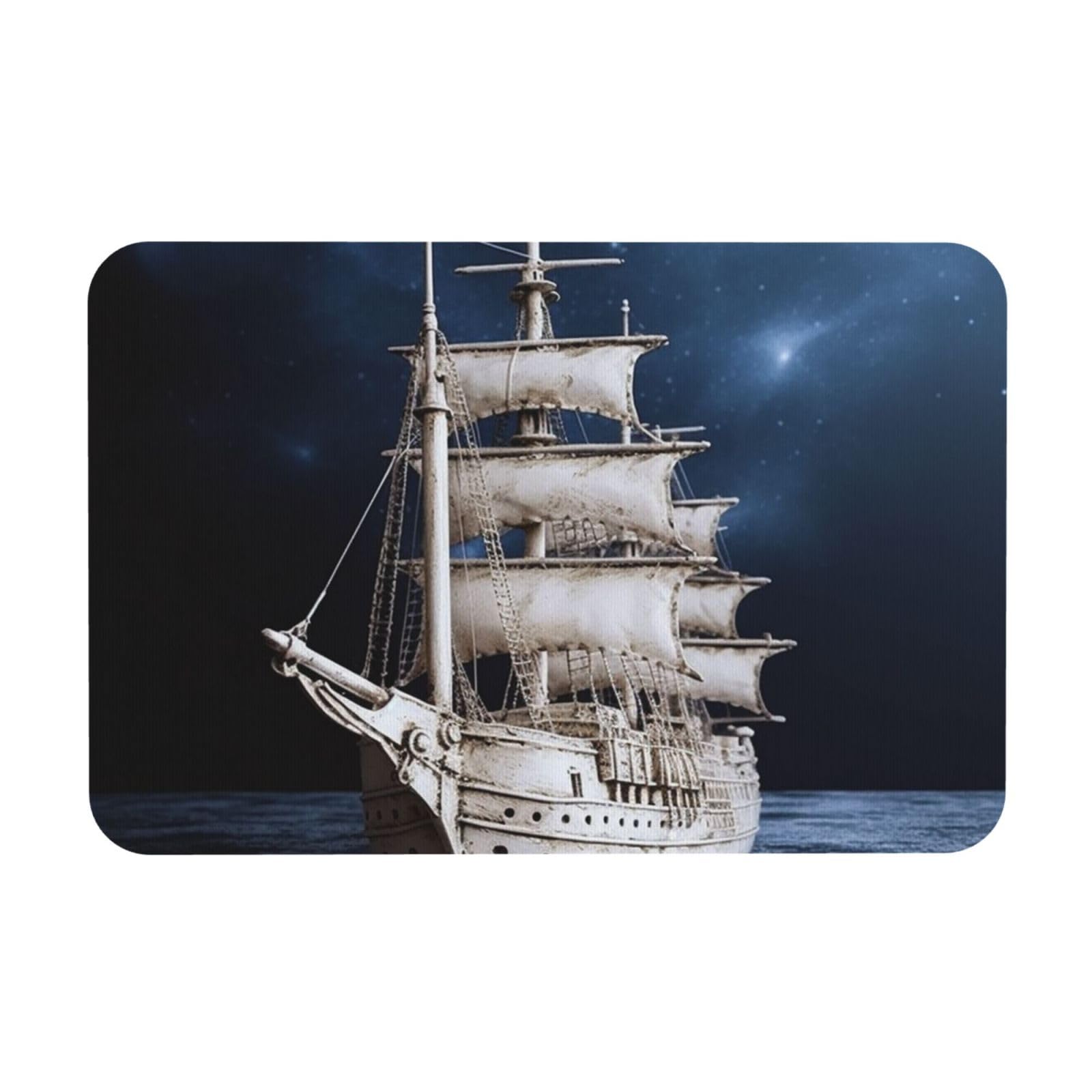 Tapis de douche antidérapant super absorbant en diatomite bateau blanc