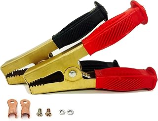 Jumper Cable Battery Clamps Crocodile Clamp Pure Copper 100A/800A/1500A Car Battery Charger Clamps Power Replacement Battery Alligator Clips Jumper Cables Clamp Welding machine clamp (large 500-1500A)