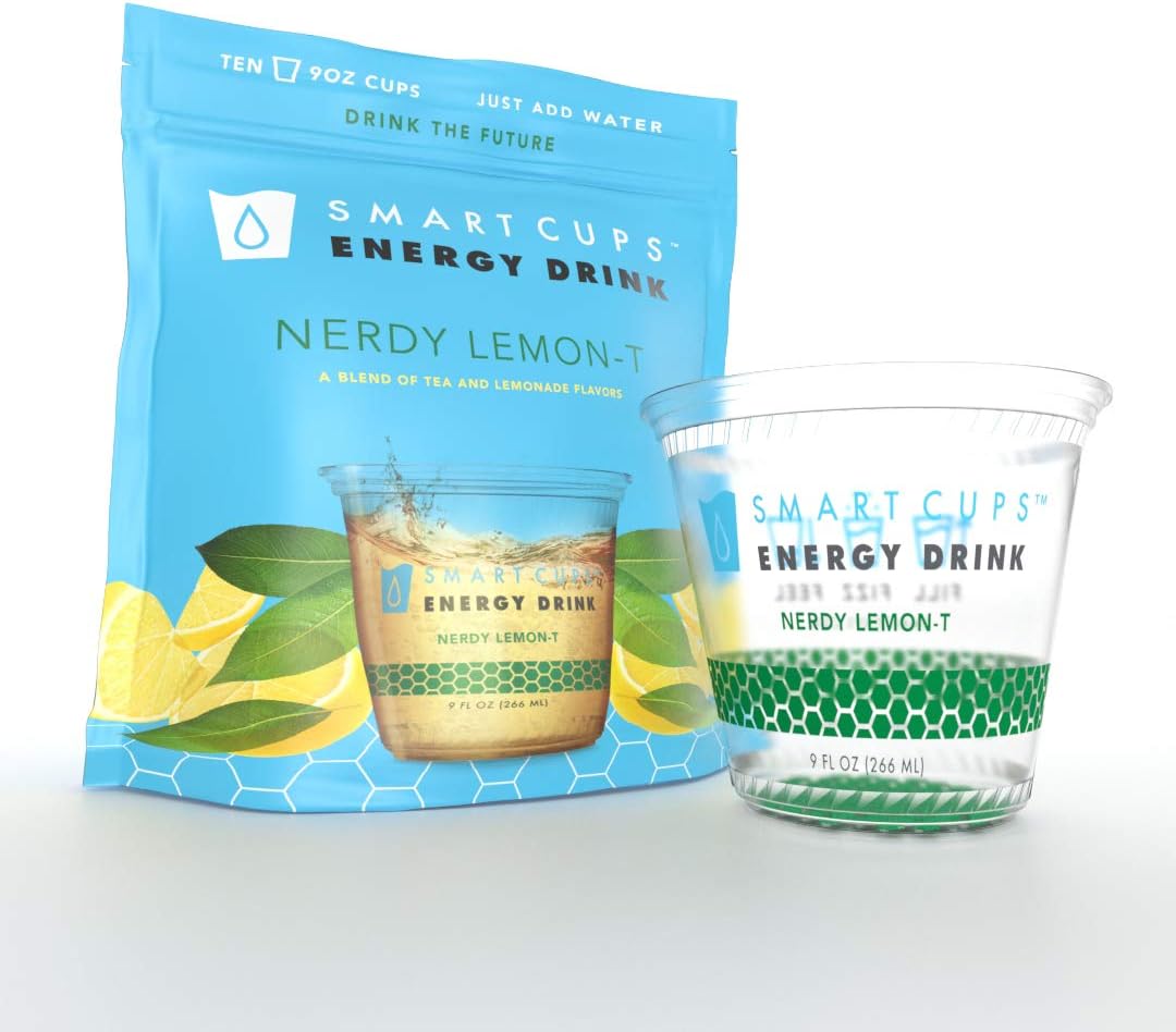 Smart Cups Energy Drink 10 Pack (Nerdy Lemon-T)