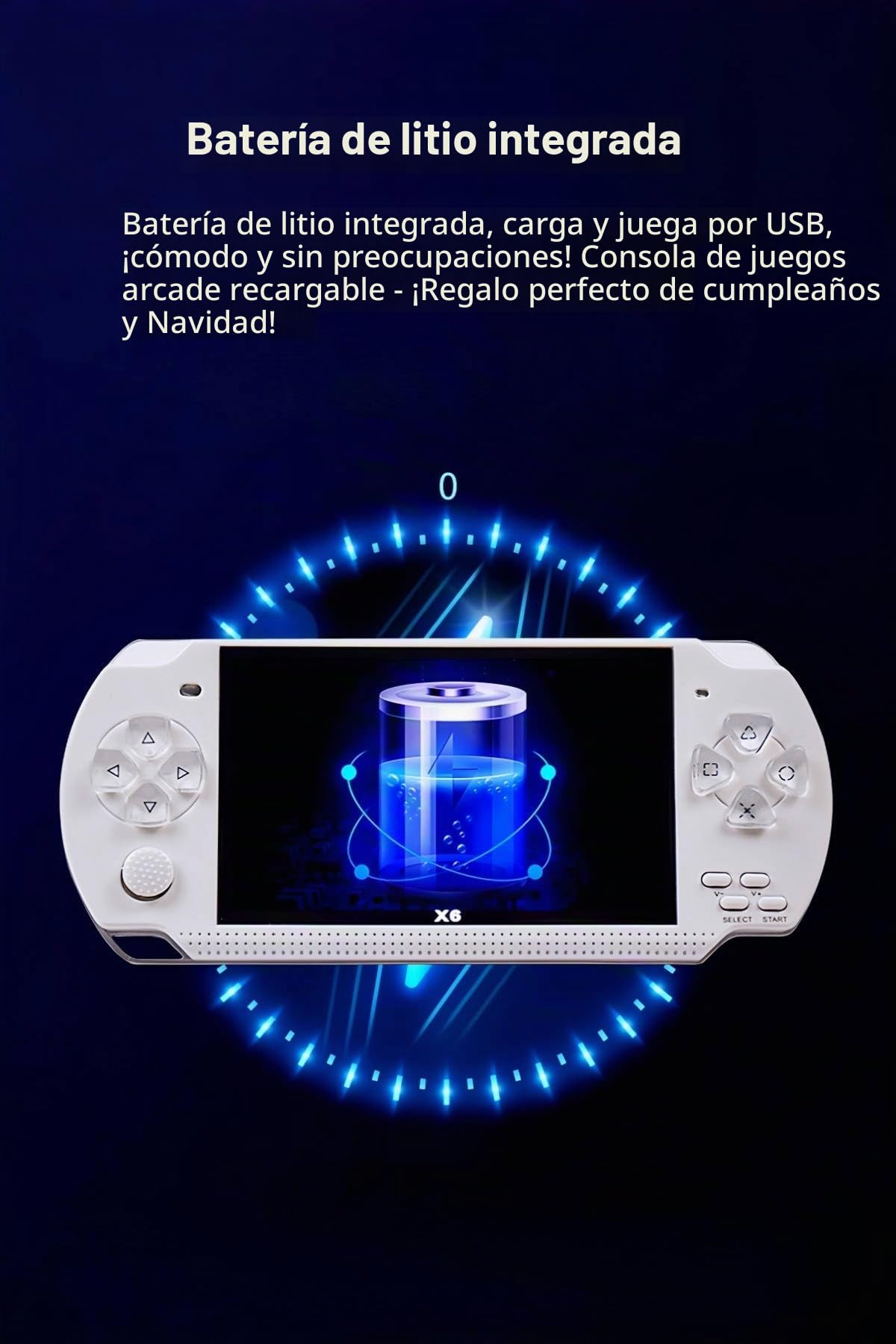 Consola de Juegos portátil Retro YHFITN de 4,3 Pulgadas: Juegos clásicos Integrados, Reproductor de Videojuegos portátil con conexión a TV, batería Recargable y expansión de Tarjeta TF. (Black)