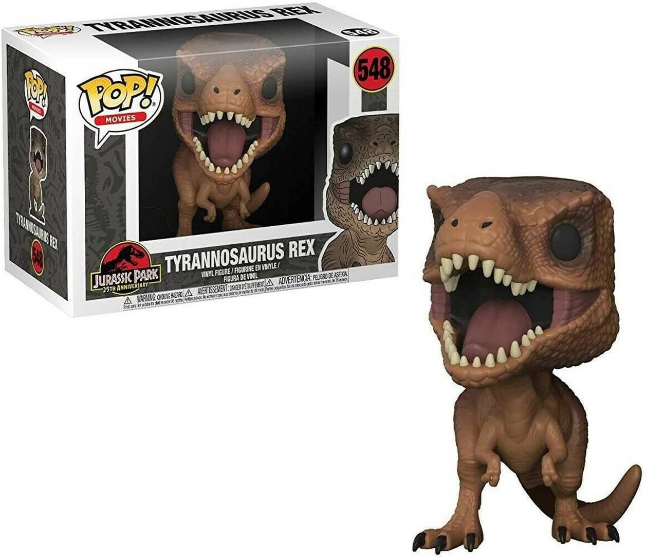 POP Jurassic Park - Tyrannosaurus Rex [T-Rex] Funko Vinyl Figure (Bundled with Compatible Box Protector Case) Multicolor 3.75 inches