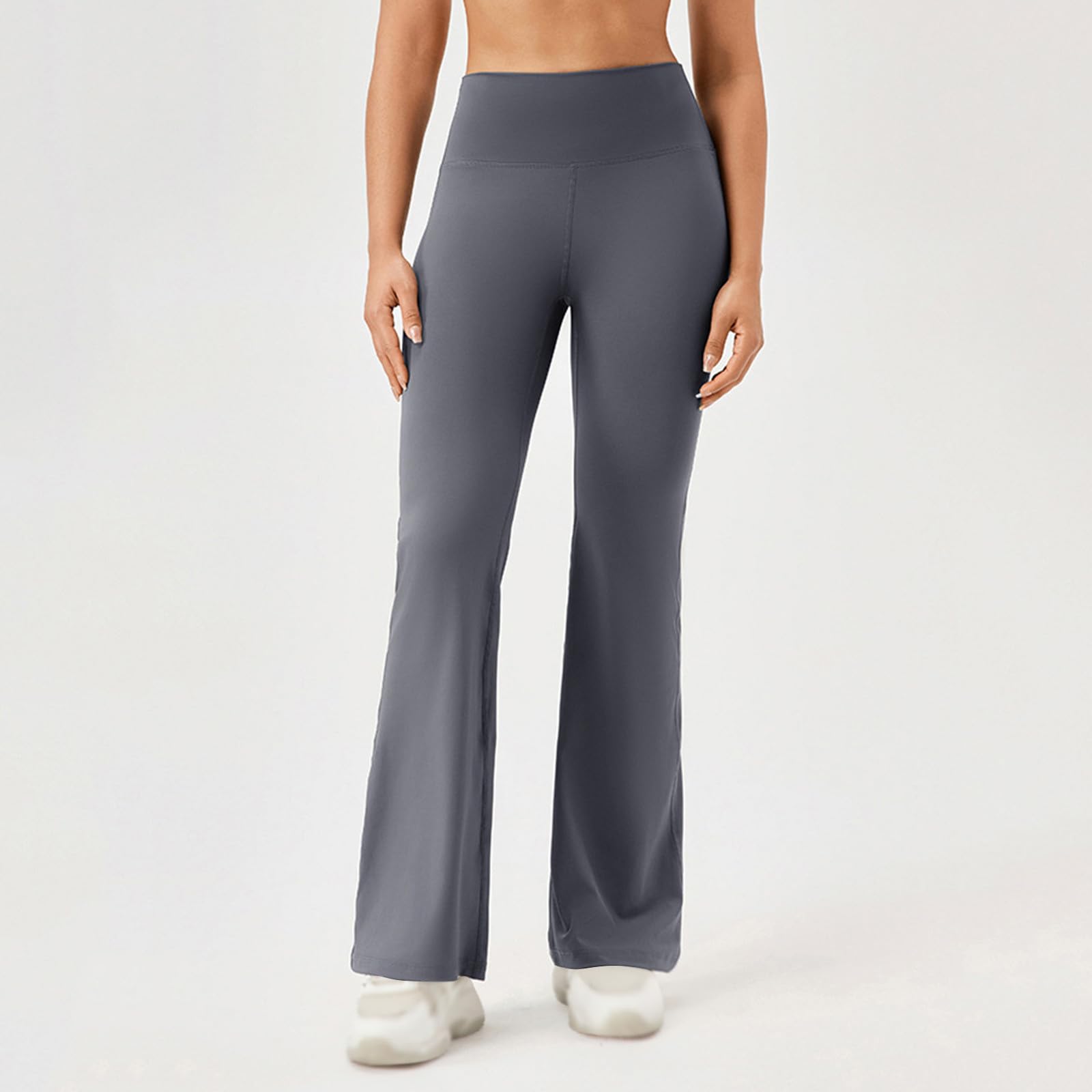 Women's Bootcut Yoga Pants Casual Workout Flare Leggings High Waist Wide Leg Lounge Pant Tummy Control Basic Trouser(Gray,Medium)