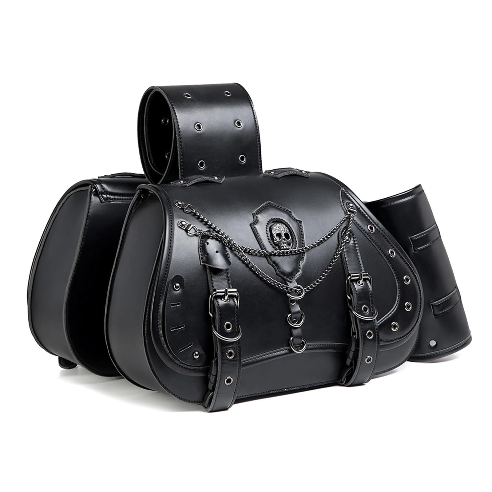 Sacoche Cavaliere Moto Étanche pour TMAX 530 560, Résout le Manque de Place, Rangement Vintage Cuir