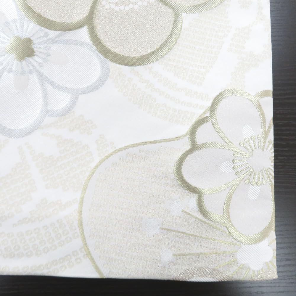 袋帯 振袖用  白地 梅柄 毬柄 六通柄 ポリエステル フォーマル 仕立て上がり 着物帯 モノトーン系 Freek 日本製 長さ460cm 新品 【キモノオフ野々市若松店】 Amazon.co.jp: 袋帯 振袖用 白地 梅柄 毬柄 六通柄 ポリエステル