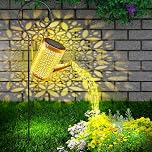 CUQOO Solar Watering Can Lights – LED Cascading Fairy Lights Outdoor, Waterproof Garden Ornament & Solar Powered Decoration for Patio, Yard, Balcony, Pathways – Charming Garden Gift & Decor