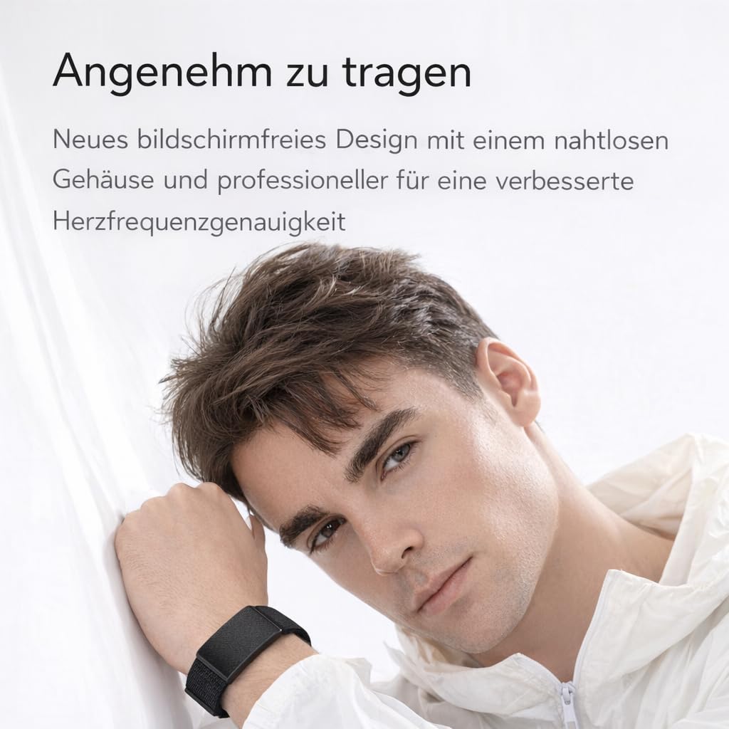 Smart Band Metall 2026 Neues Modell, Fitness Armband ohne Display Herren Damen, Metallgehäuse, Akku +1 Monat Laufzeit, GPS, Pulsmesser 24/7, SPO₂, Schlafmonitor, Schrittzähler, 170+ Sportmodi