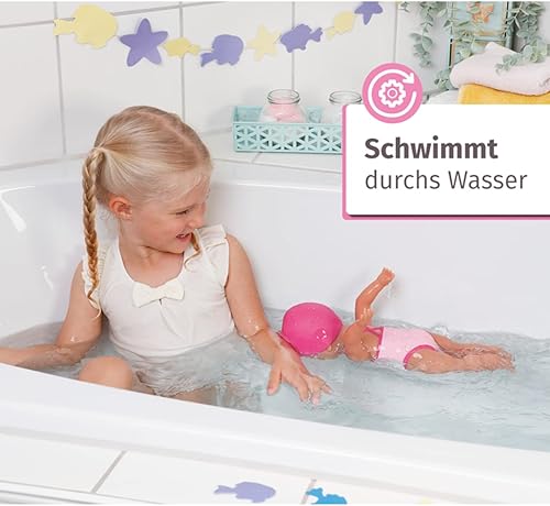 Miniatura 2 de Baby Born - Zapf Creation 835302 My First Swim Girl 30cm-Badepuppe, bewegliche Arme Beine, schwimmt durchs Wasser, Wasserdicht und ohne Batterien