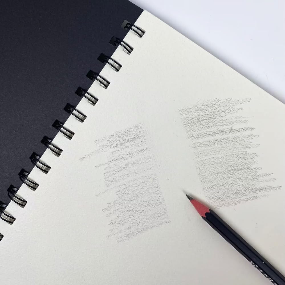 A3 Sketchbook Spiral Bound Sketch Books with 30 Sheets/ 60 Pages 160GSM Thick Cartridge Paper (A3-2Pack), off white - Image 3