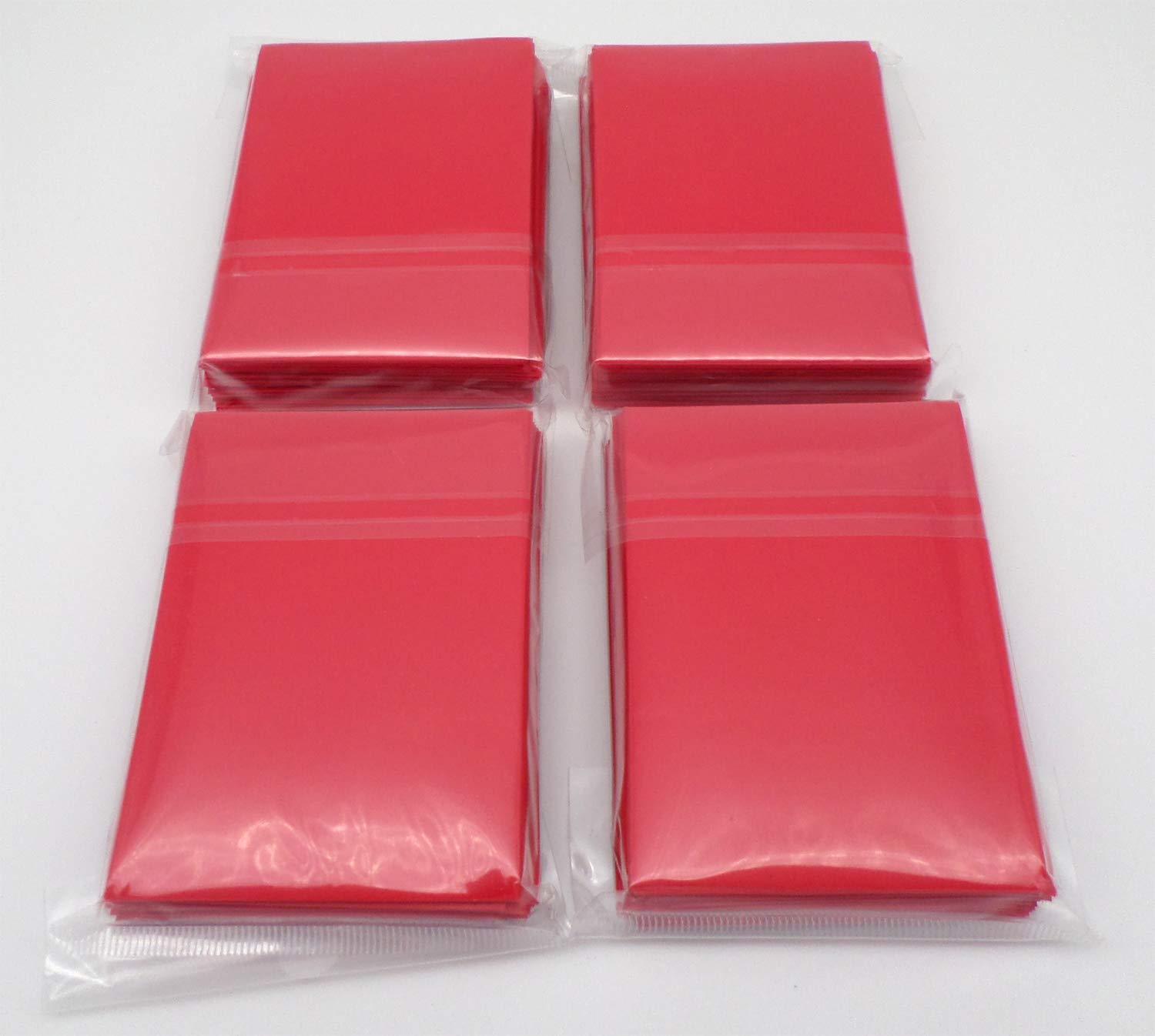 docsmagic.de 4 x 60 Double Mat Red Card Sleeves Small Size 62 x 89 - Mini - YGO