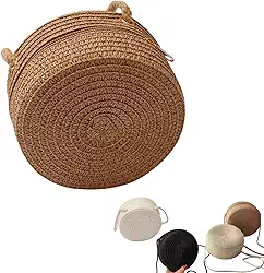 Bolsa de praia feminina de palha sintética com alça casual piscina verão