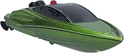 Domary Vida de Bateria Longa, Barco de Controle Remoto Com Porta de Carregamento Selada, Barco de RC Elétrico Resistente a Crianças para Crianças (Verde)