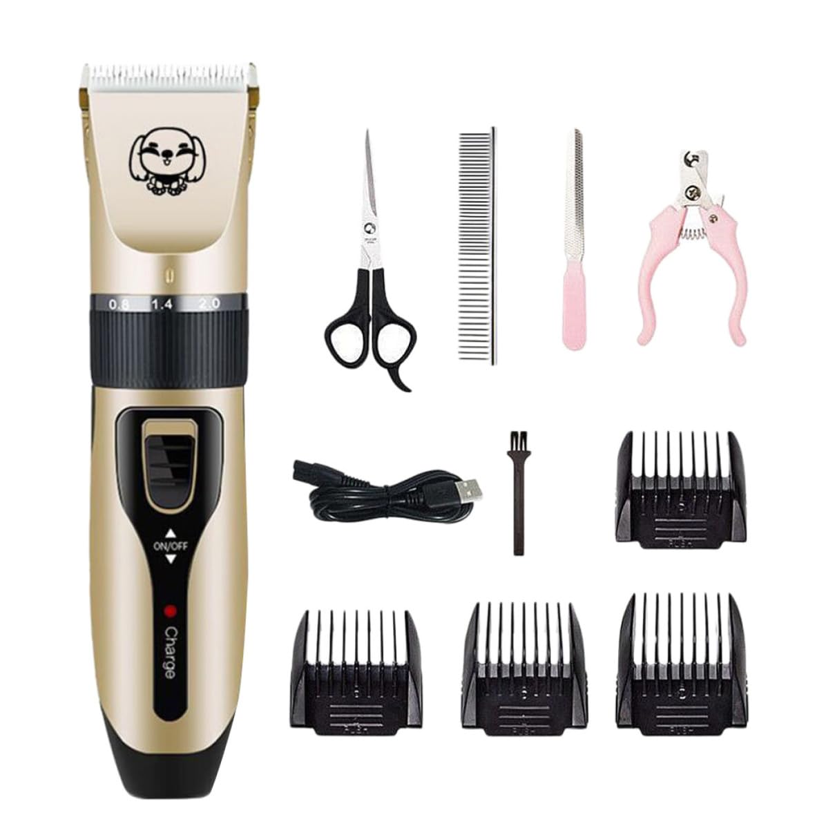 4 Pezzi Tosatrice Elettrica Usb, Taglio Sicuro, Oro