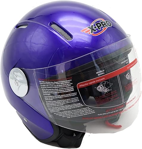 Miniatura 3 de X-Pro Casco de motocicleta para adultos aprobado por DOT (M, azul 2022)