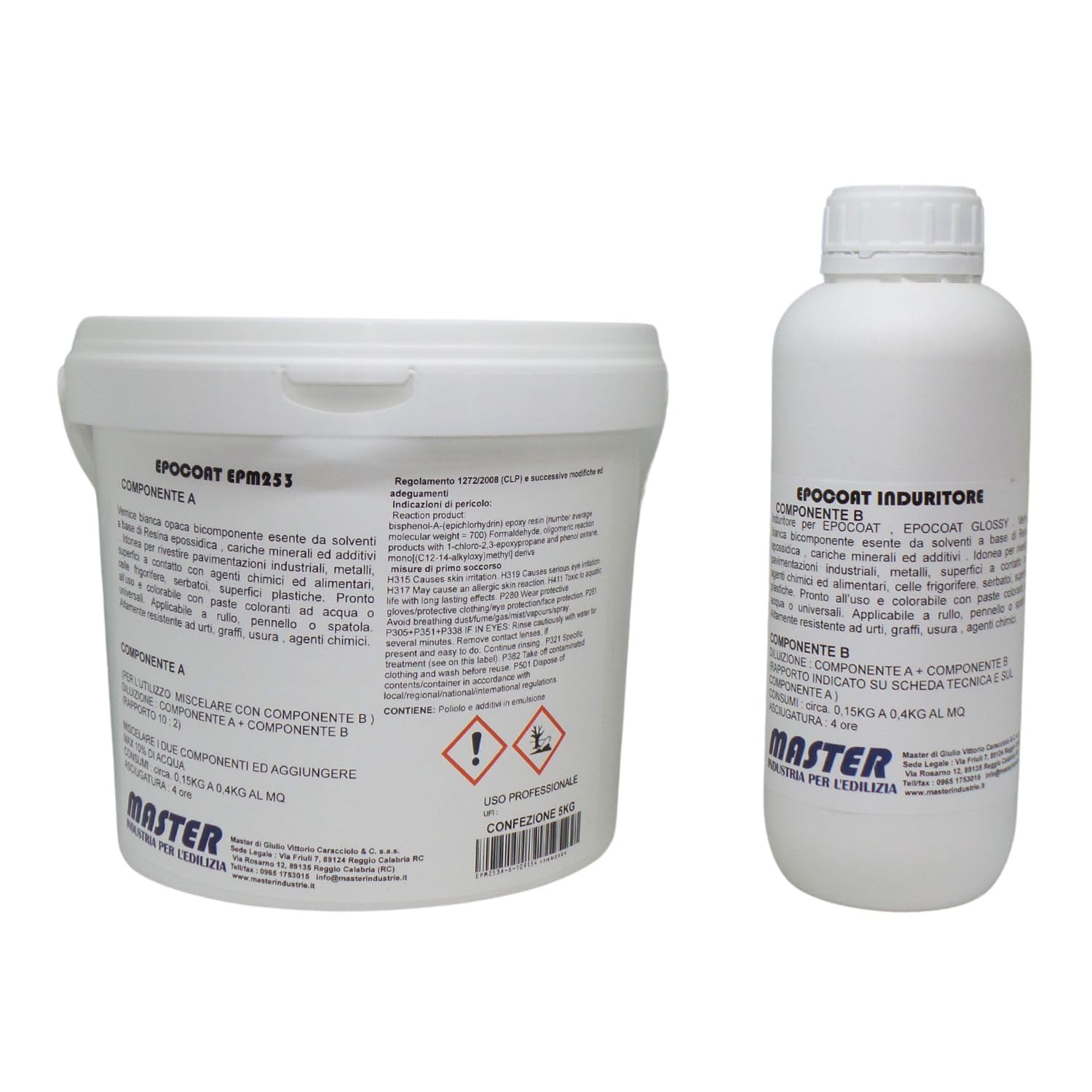 GENERICO Resina Epossidica Colorata per Pavimenti 6 Kg Resa 50-60 Mq (EpoCoat) - Alta Resistenza Chimica, Ideale per Cemento, Garage, Capannoni, A Rullo o Spatola (RAL 7044)