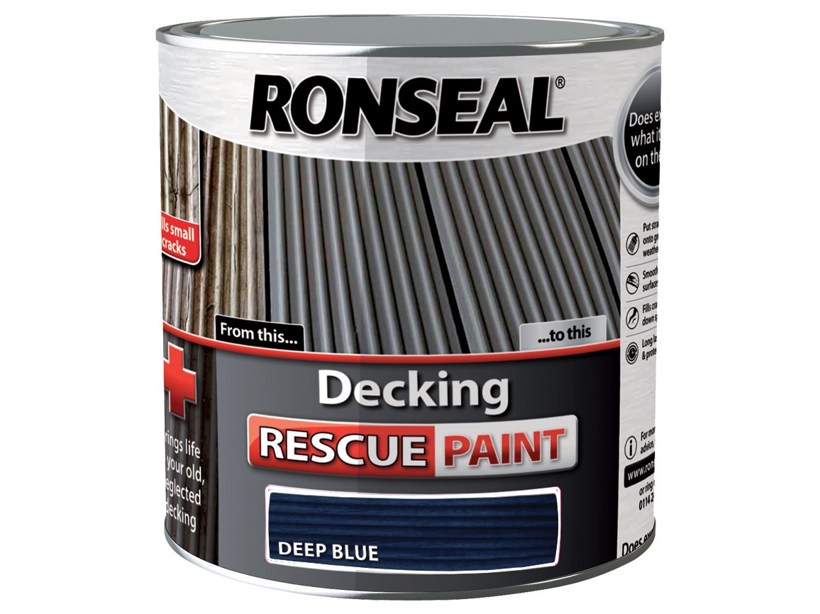 Ronseal Deep Blue Drpdb25l 2.5 Litre Decking Rescue Paint