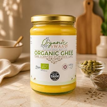 Organic Swaad 450g Organic Certified Grass Fed Cows English Ghee