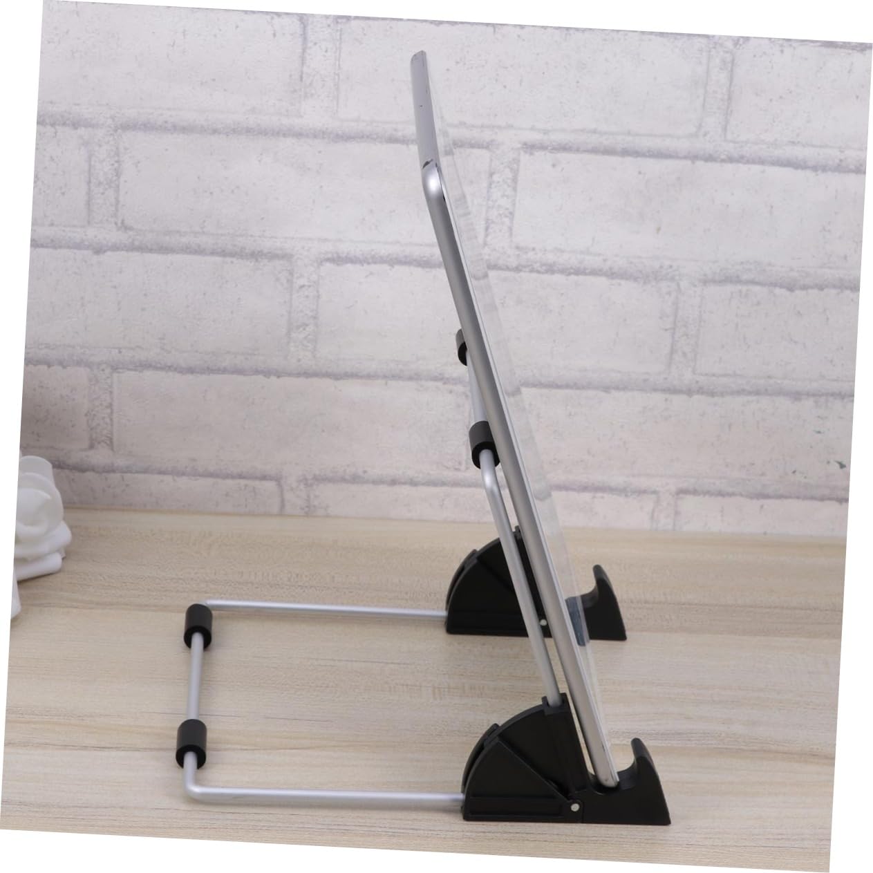 HOMSFOU Adjustable Foldable Tablet Stand Aluminum Table Bracket for Hands- Desk Stand Tablet Arm Mount