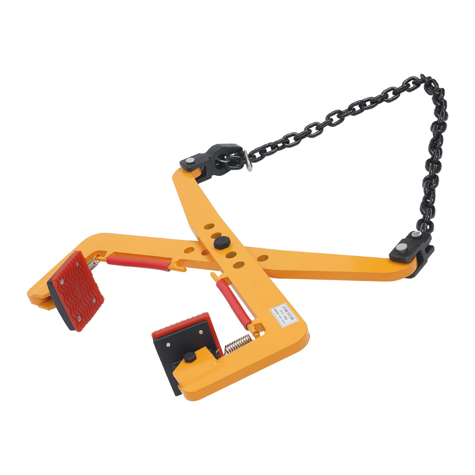 Pinza di fissaggio da 325 kg, morsetto di estrazione per pallet, ganasce regolabili in gomma 12 – 36 cm, morsetti di sollevamento verticali, pinza per sollevamento marciapiede, supporto per gru da