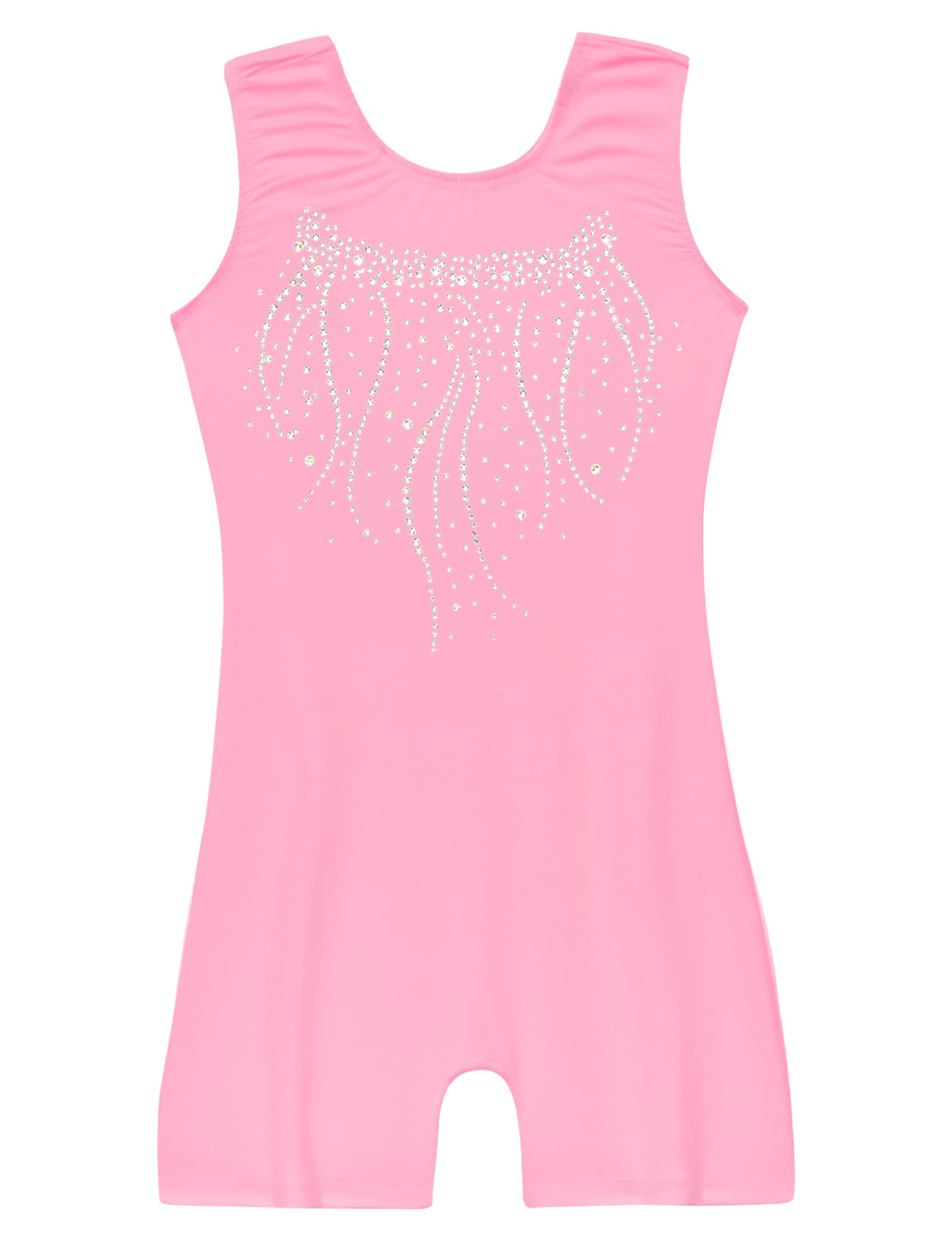 Domusgo Gymnastics Leotards for Girls Sparkly One Piece Biketard Size 1-10Y