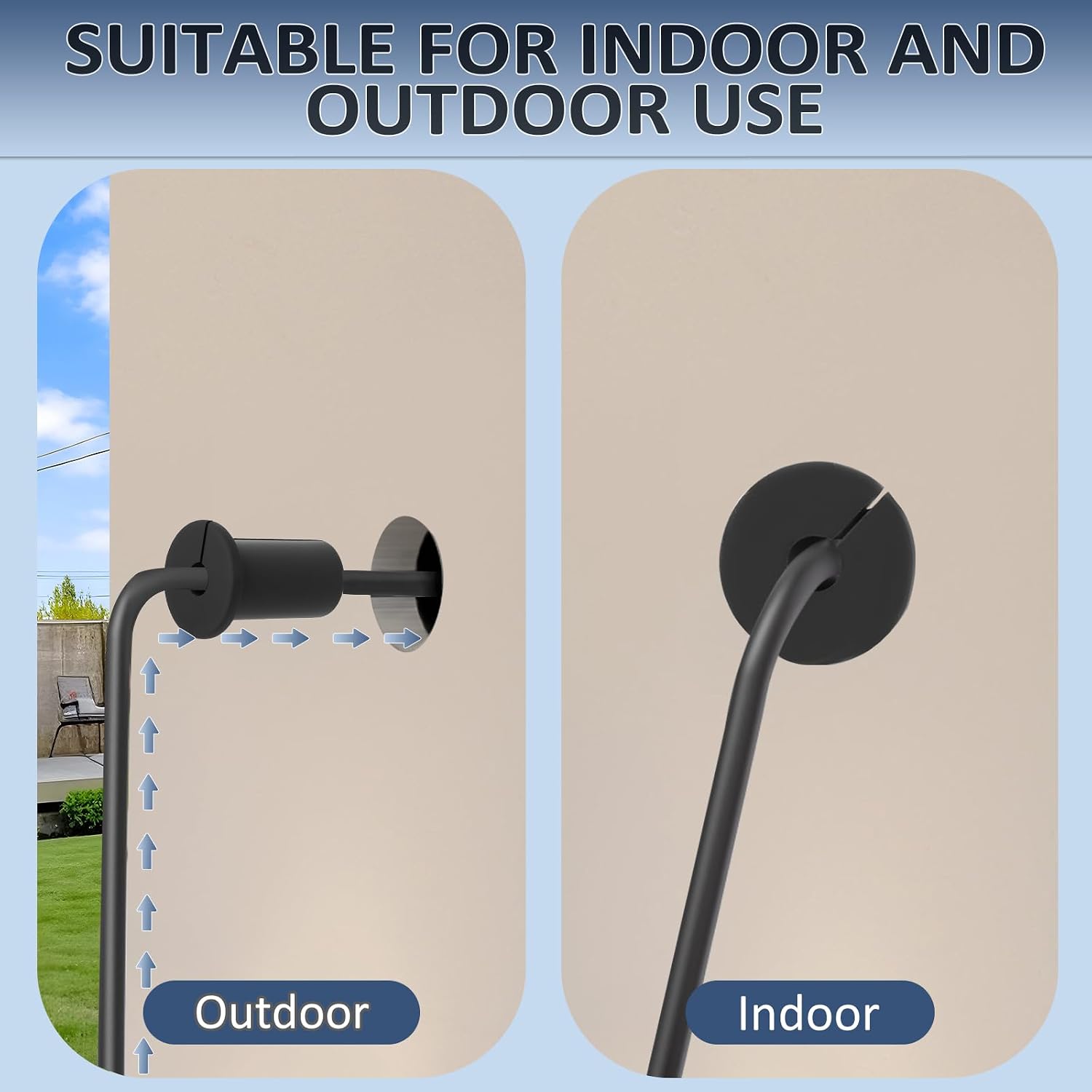 3/4" Starlink Wall Grommet for Cables, Waterproof Silicone, Black 2 Pack