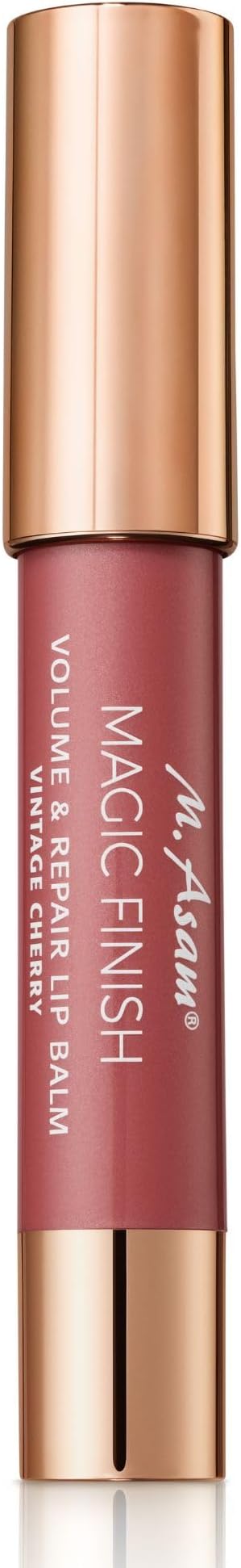 MAGIC FINISH Volume & Repair Lip Balm Vintage-Cherry (0.11 oz) - Lip balm for delicate shine & more volume with plumping & nourishing vitamin E & shea butter