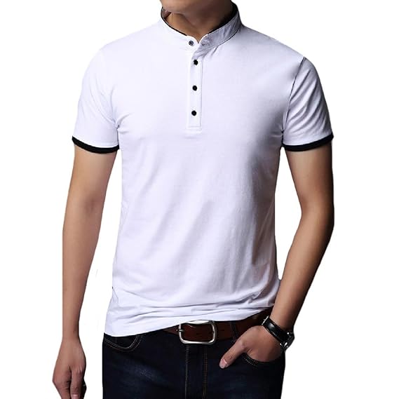 Henry collar t shirt Clearance