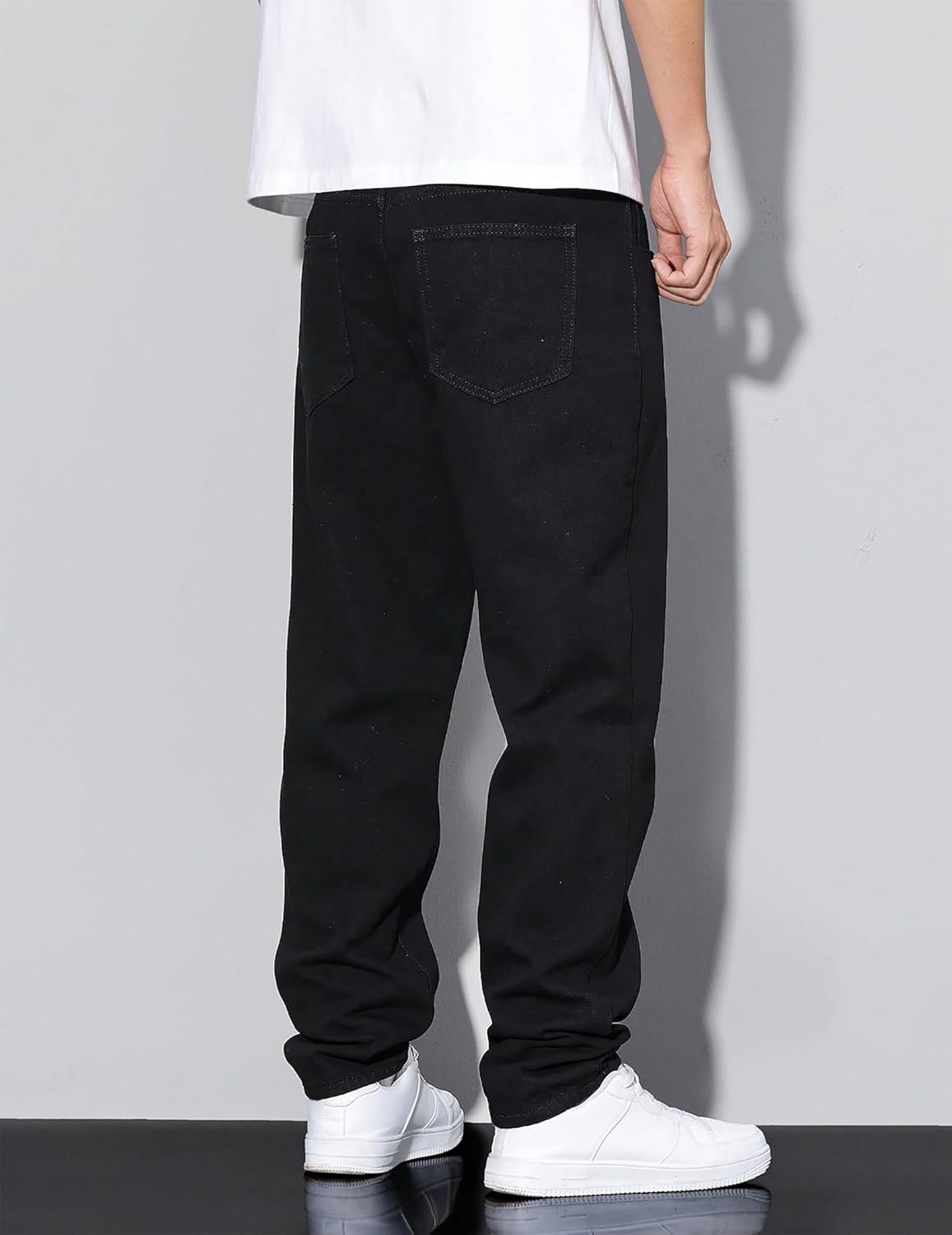 Mens Jeans Regual Fit Y2K Denim Pants Hip hop Streetwear Trousers - Image 5