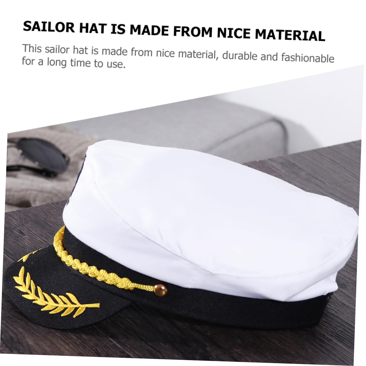BESTYASH 20 Cappelli da Capitano Bianco, Accessorio da Cosplay in Cotone e Plastica, Confortevole al Tatto, per Feste in Maschera e Gioco di Ruolo