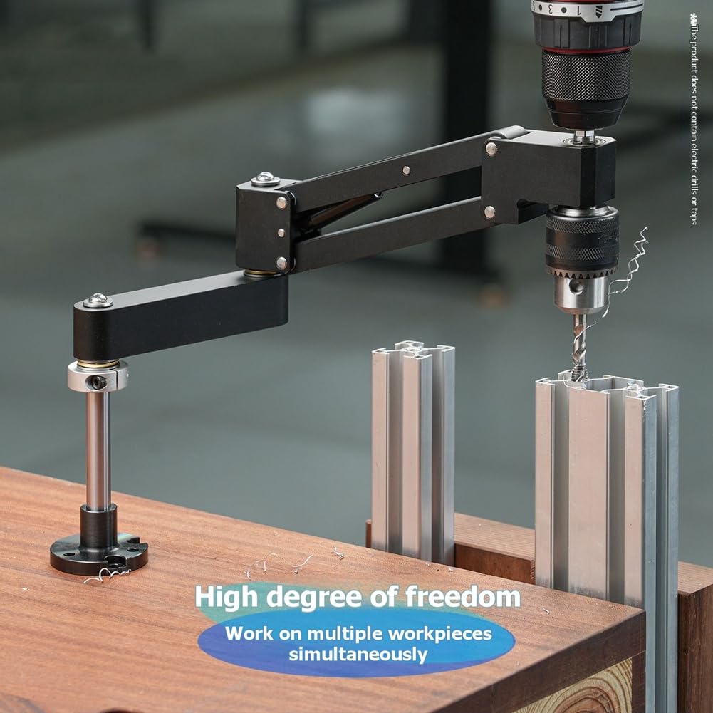 Soporte de Voladizo para Taladro Eléctrico, Herramienta de Roscado Horizontal y Vertical de Aleación de Aluminio CNC.