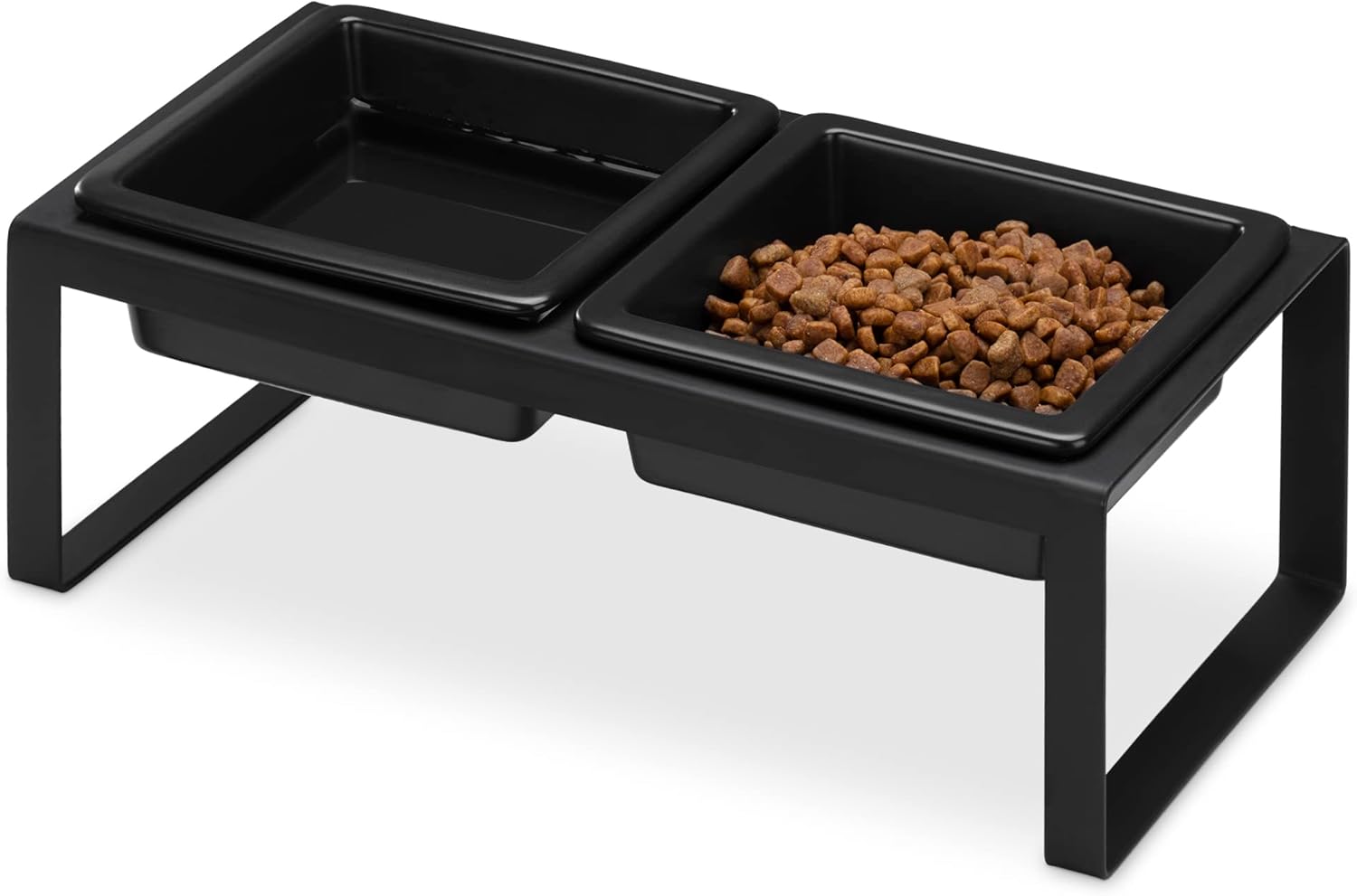 Navaris Elevated Pet Feeding Station Raised Bowls for Cats and Dogs